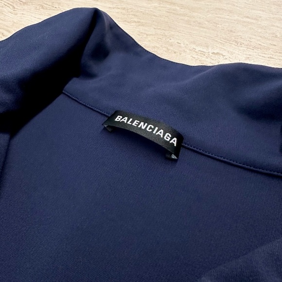 LIKE NEW! Balenciaga Navy Track jacket! Sz Small - Picture 6 of 6